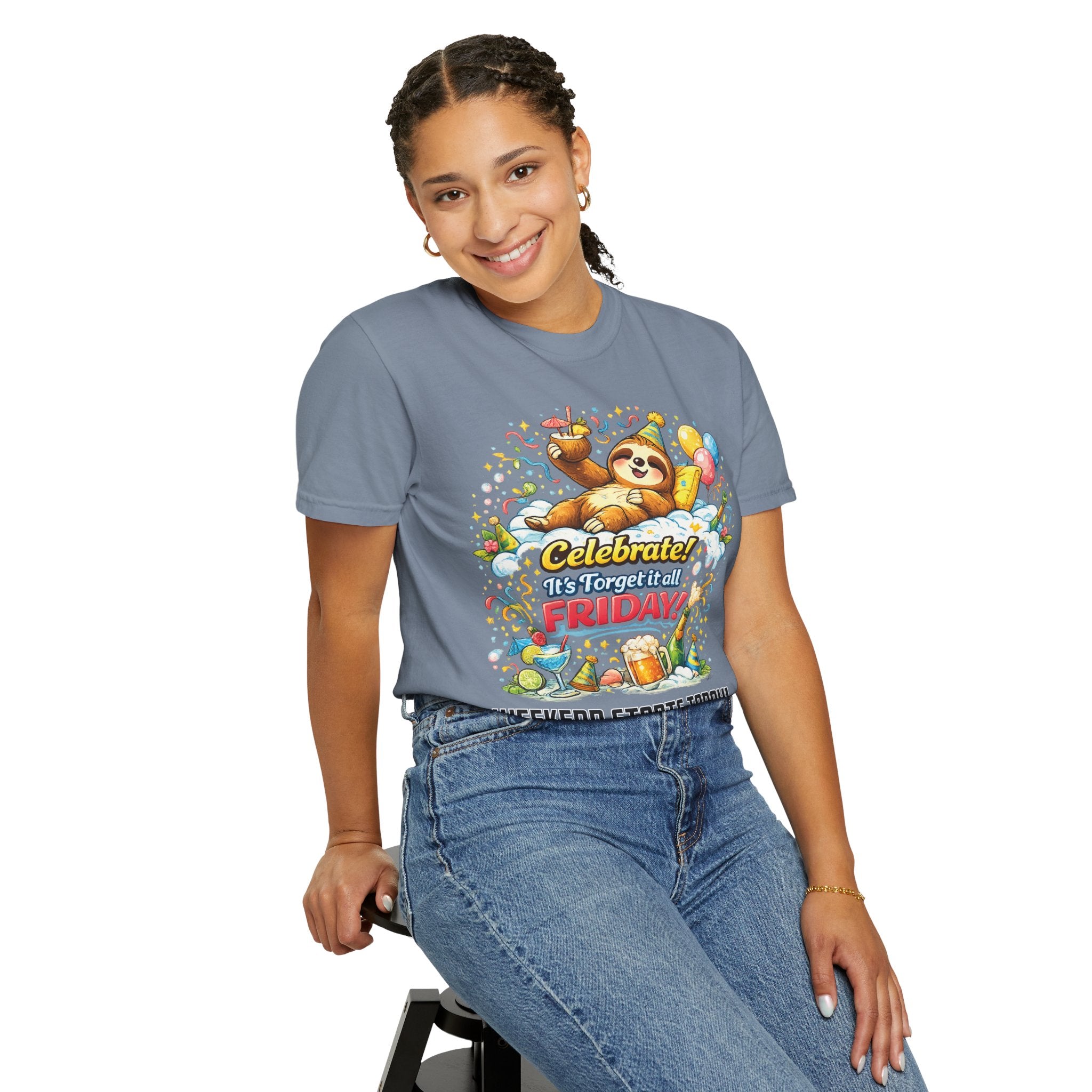 Friday - Procrastination Sloth Series T-shirt