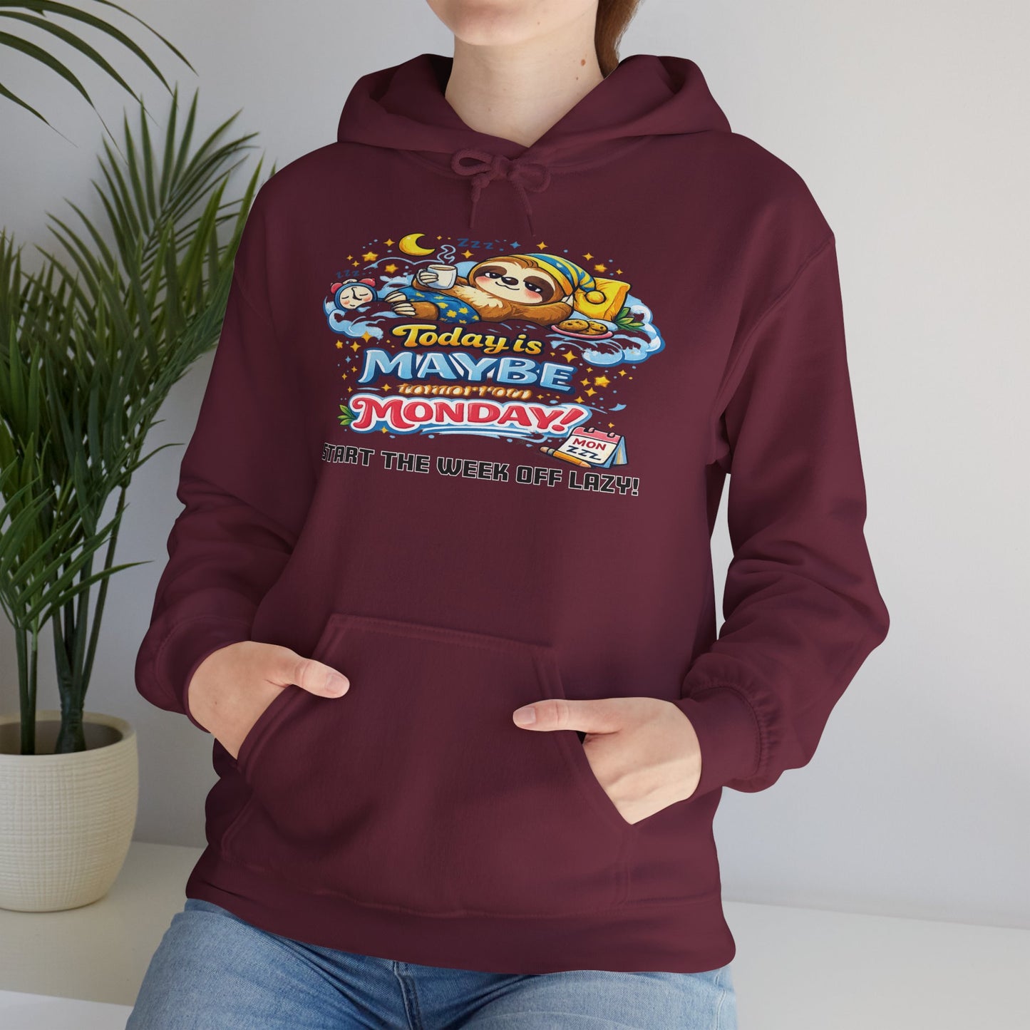 Monday - Procrastination Sloth Series Hoodie