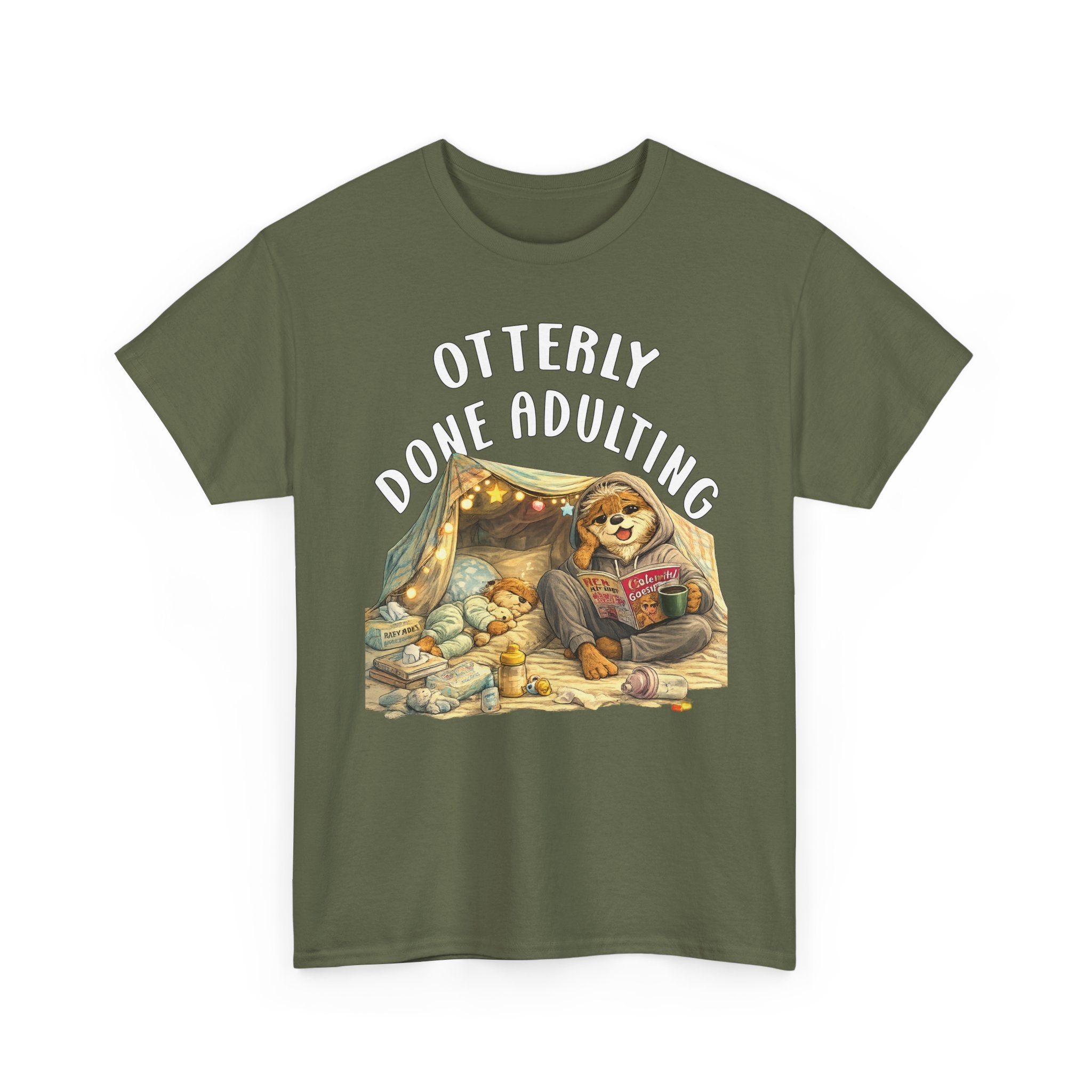 "Otterly Done Adulting" Mom Tee - Otter Series