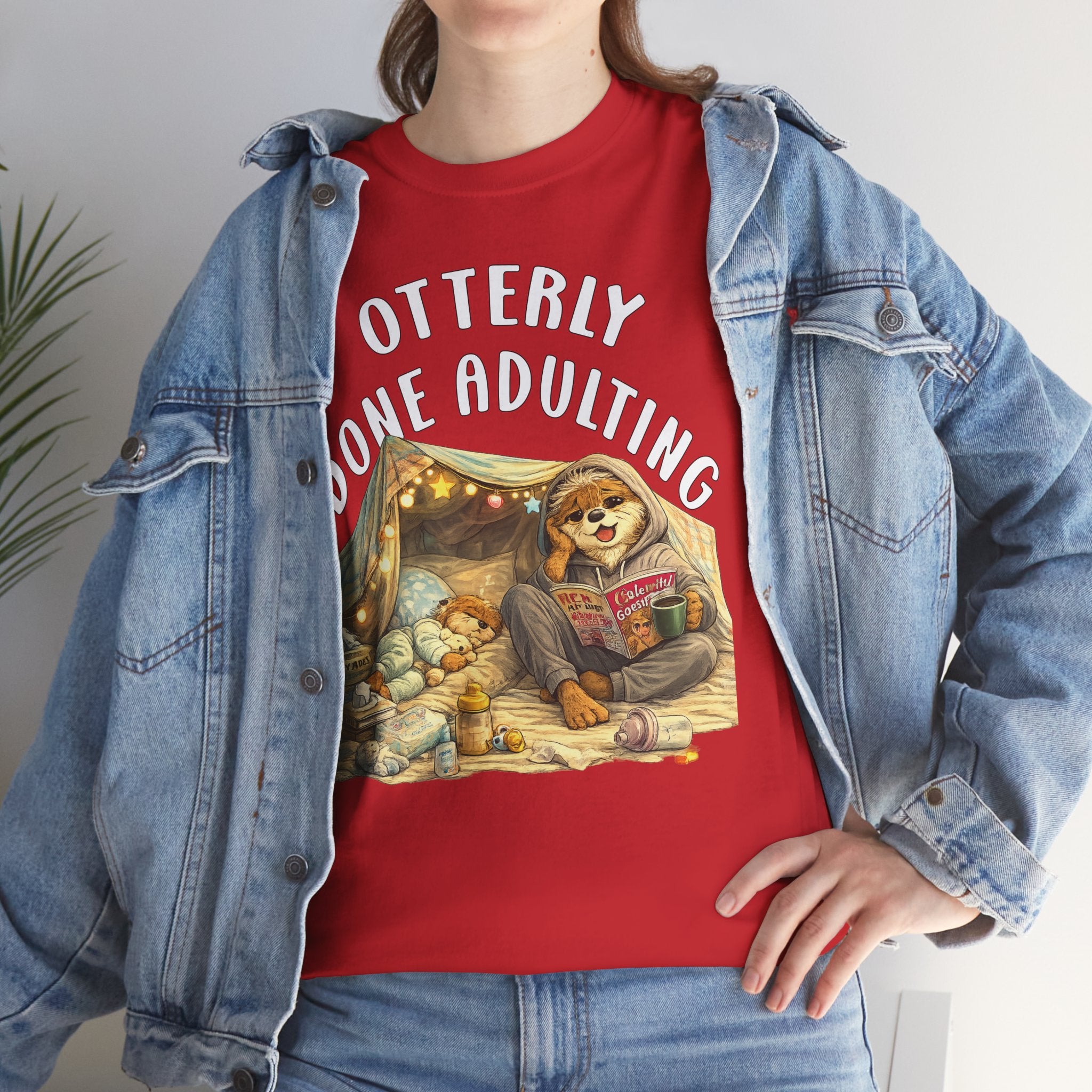 "Otterly Done Adulting" Mom Tee - Otter Series