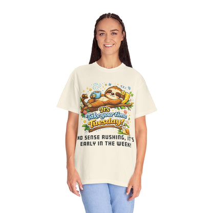 Tuesday - Procrastination Sloth Series T-shirt