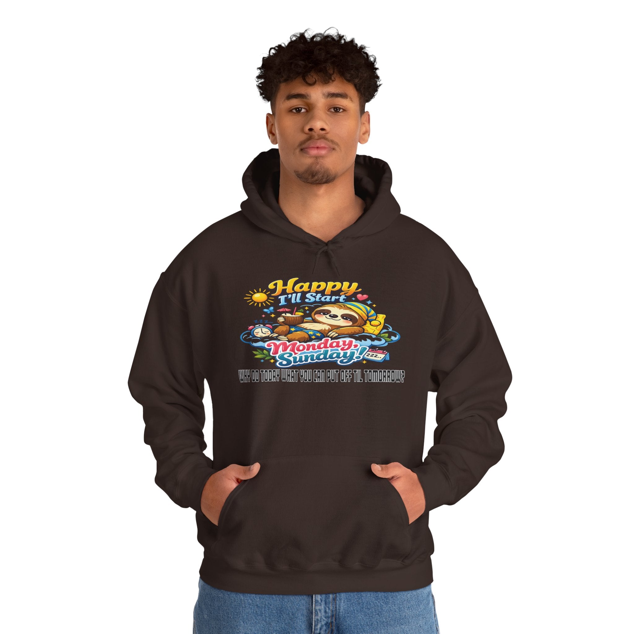 Sunday - Procrastination Sloth Series Hoodie