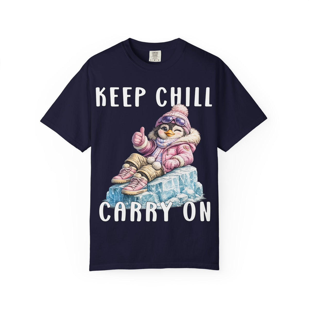Keep Chill Carry On Girl T-shirt - Penguin Series