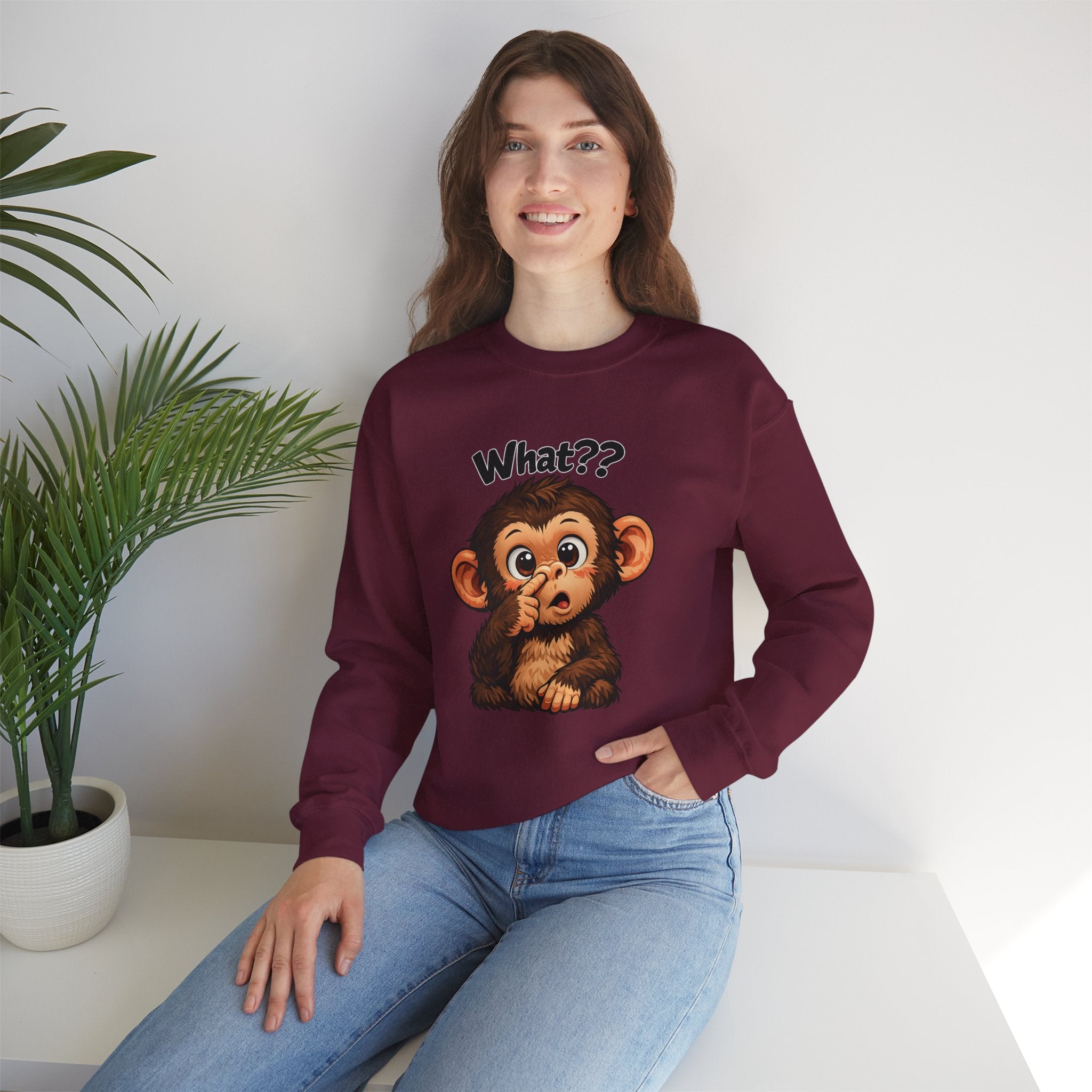Monkey Says "What?" Sweatshirt