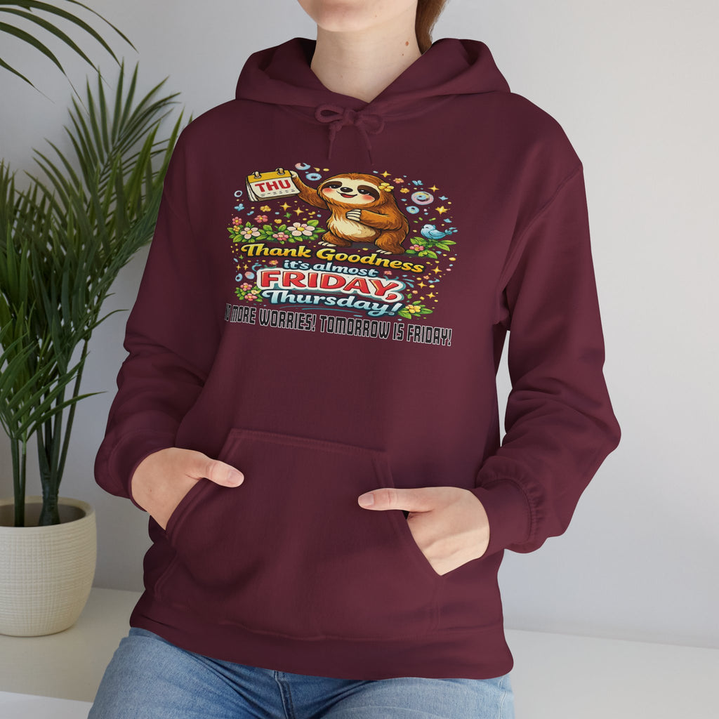 Thursday - Procrastination Sloth Series Hoodie
