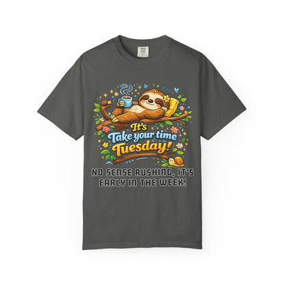 Tuesday - Procrastination Sloth Series T-shirt