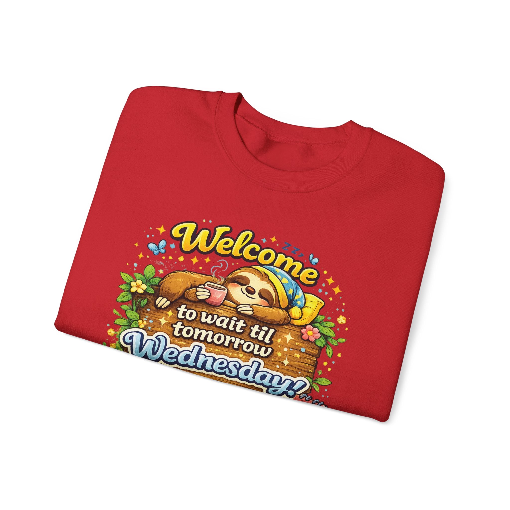Wednesday - Procrastination Sloth Series Sweatshirt
