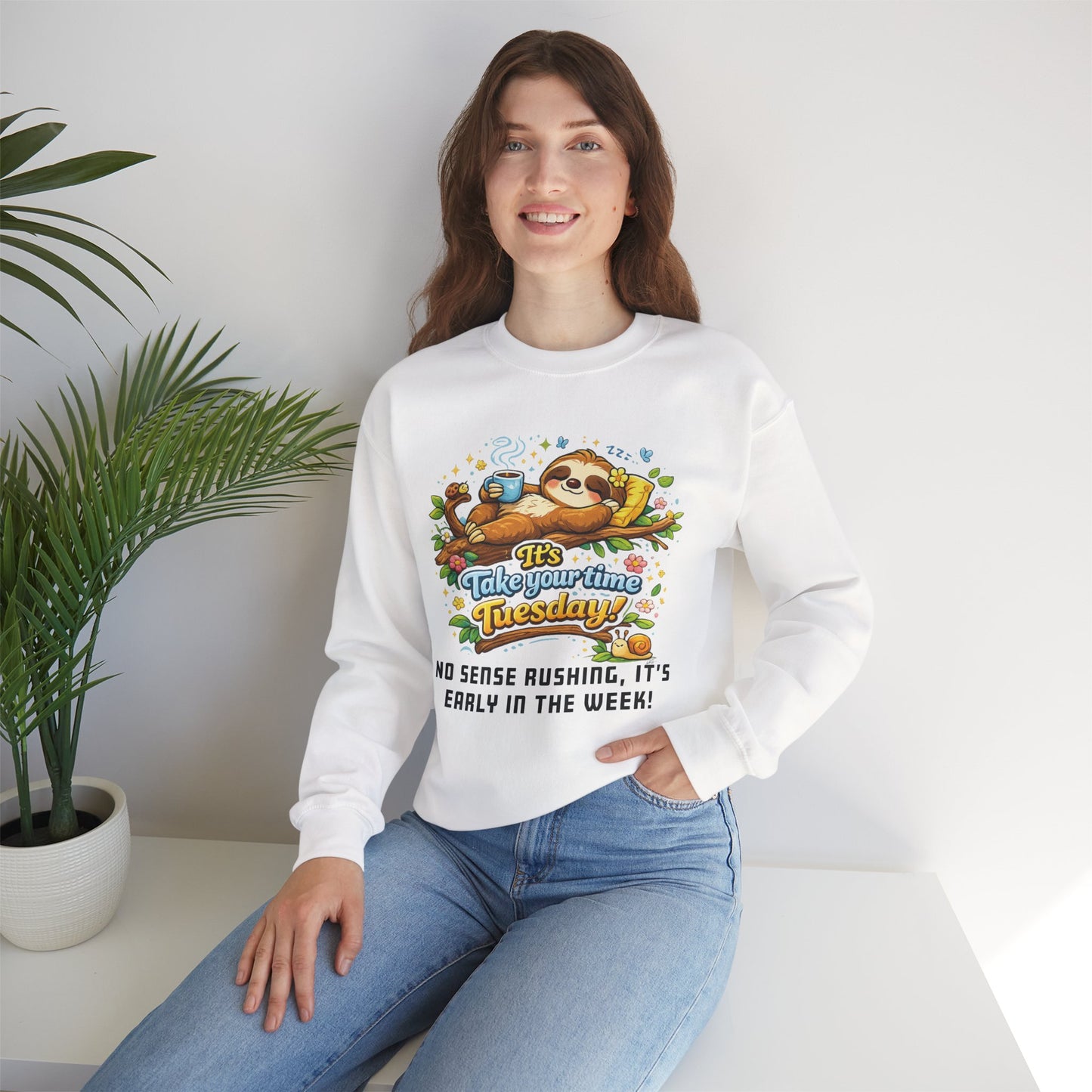 Tuesday - Procrastination Sloth Series Sweatshirt