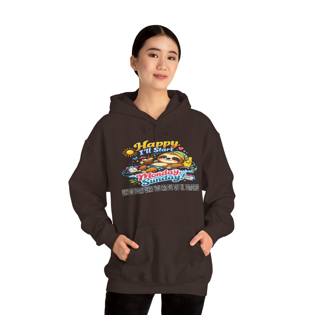 Sunday - Procrastination Sloth Series Hoodie