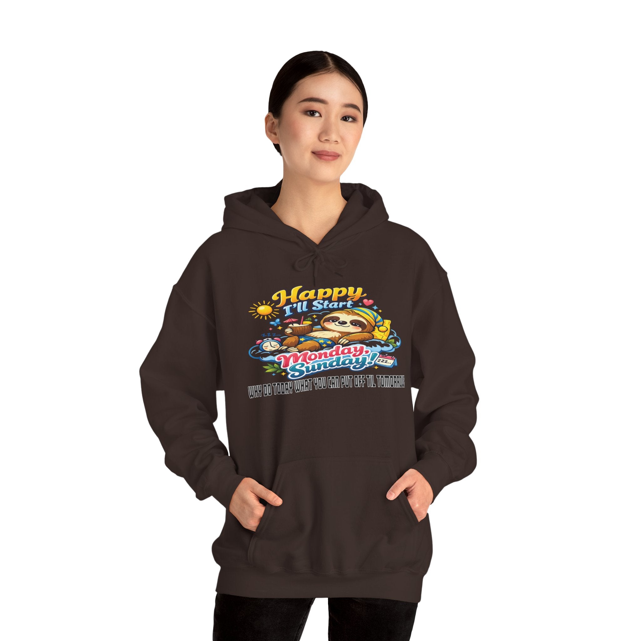 Sunday - Procrastination Sloth Series Hoodie