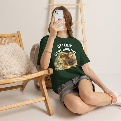 "Otterly Done Adulting" Mom Tee - Otter Series