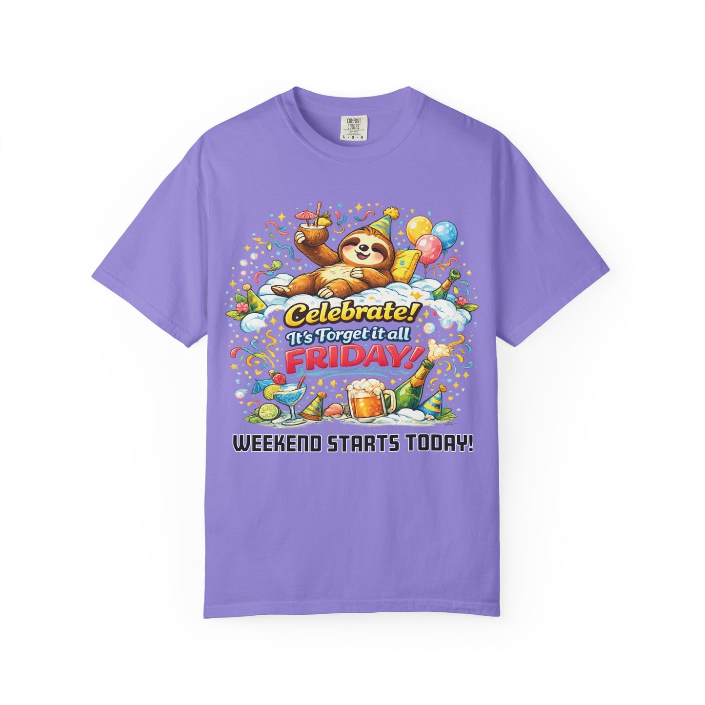 Friday - Procrastination Sloth Series T-shirt