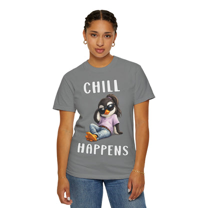 Chill Happens Girl T-shirt - Penguin Series