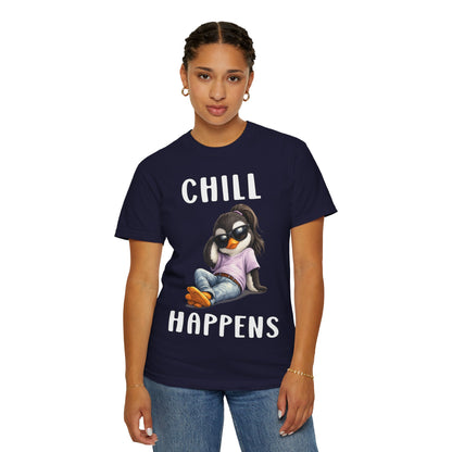 Chill Happens Girl T-shirt - Penguin Series