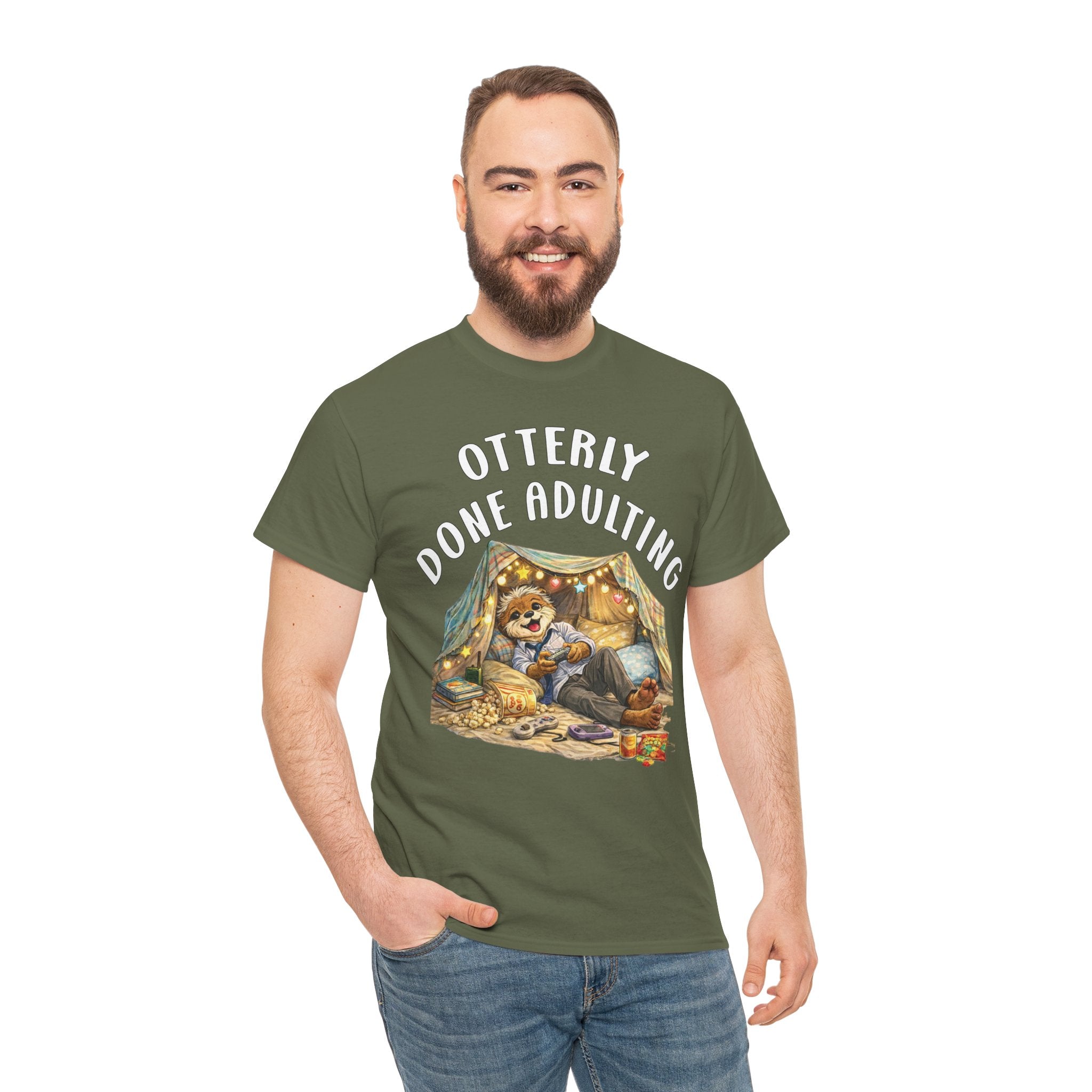 "Otterly Done Adulting" Dad Tee - Otter Series