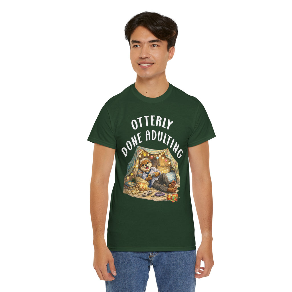 "Otterly Done Adulting" Dad Tee - Otter Series