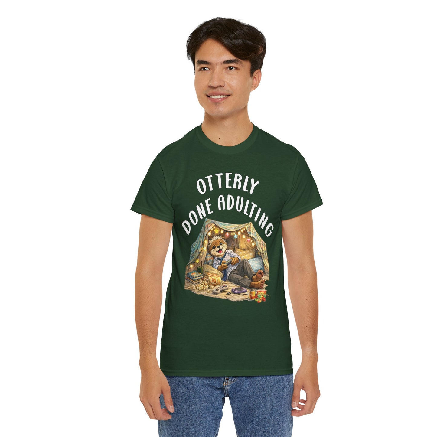 "Otterly Done Adulting" Dad Tee - Otter Series