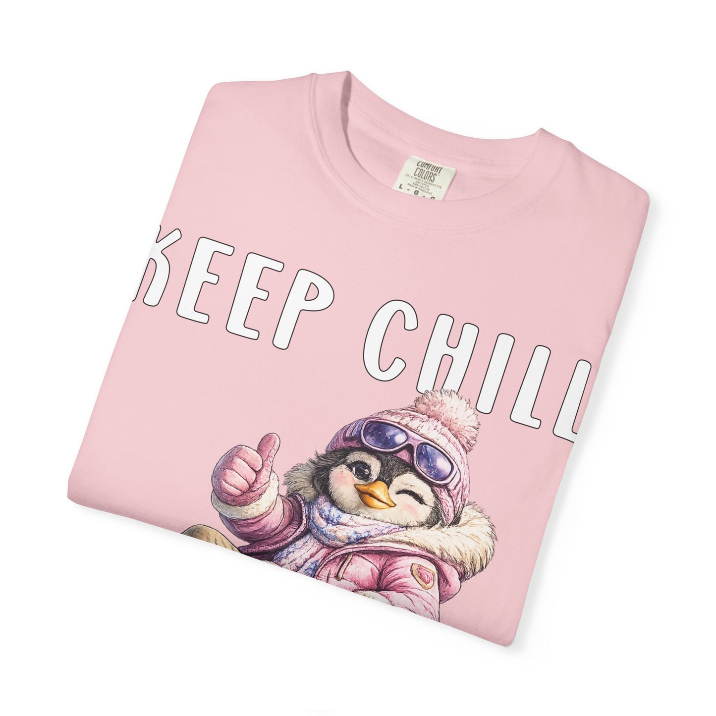 Keep Chill Carry On Girl T-shirt - Penguin Series
