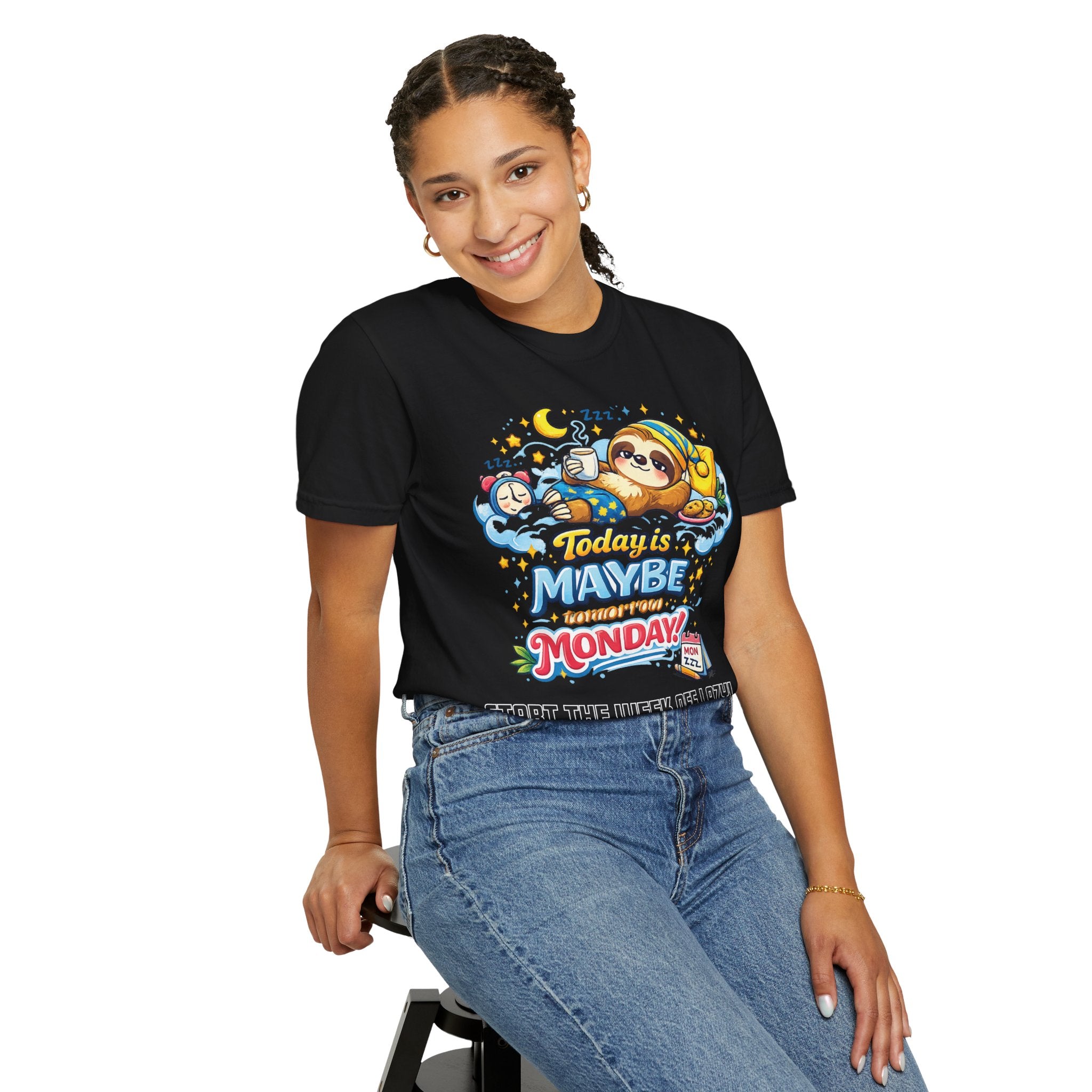 Monday - Procrastination Sloth Series T-shirt