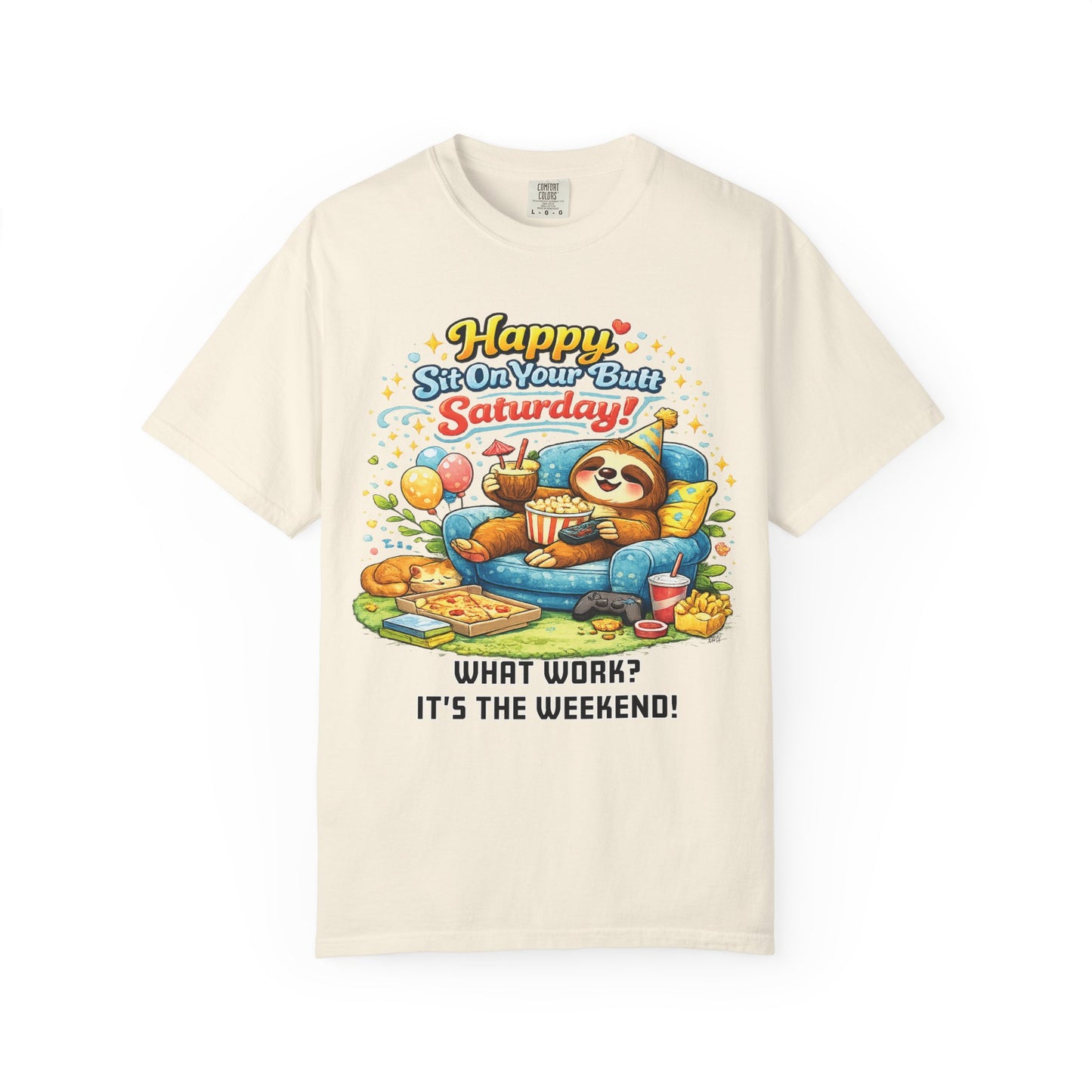 Saturday - Procrastination Sloth Series T-shirt