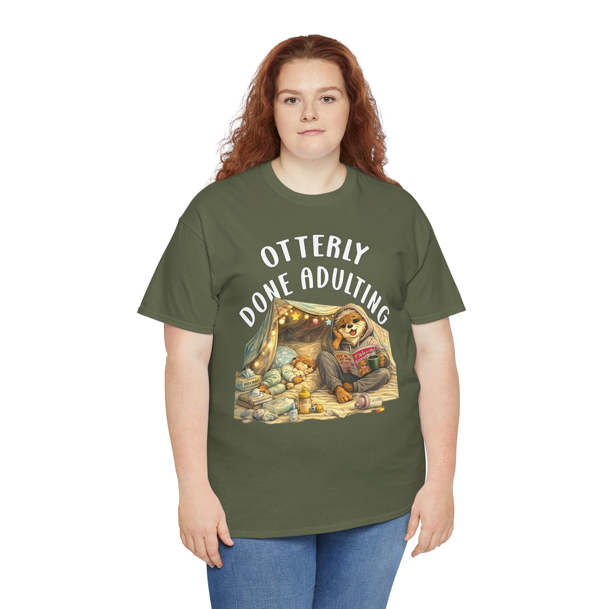 "Otterly Done Adulting" Mom Tee - Otter Series