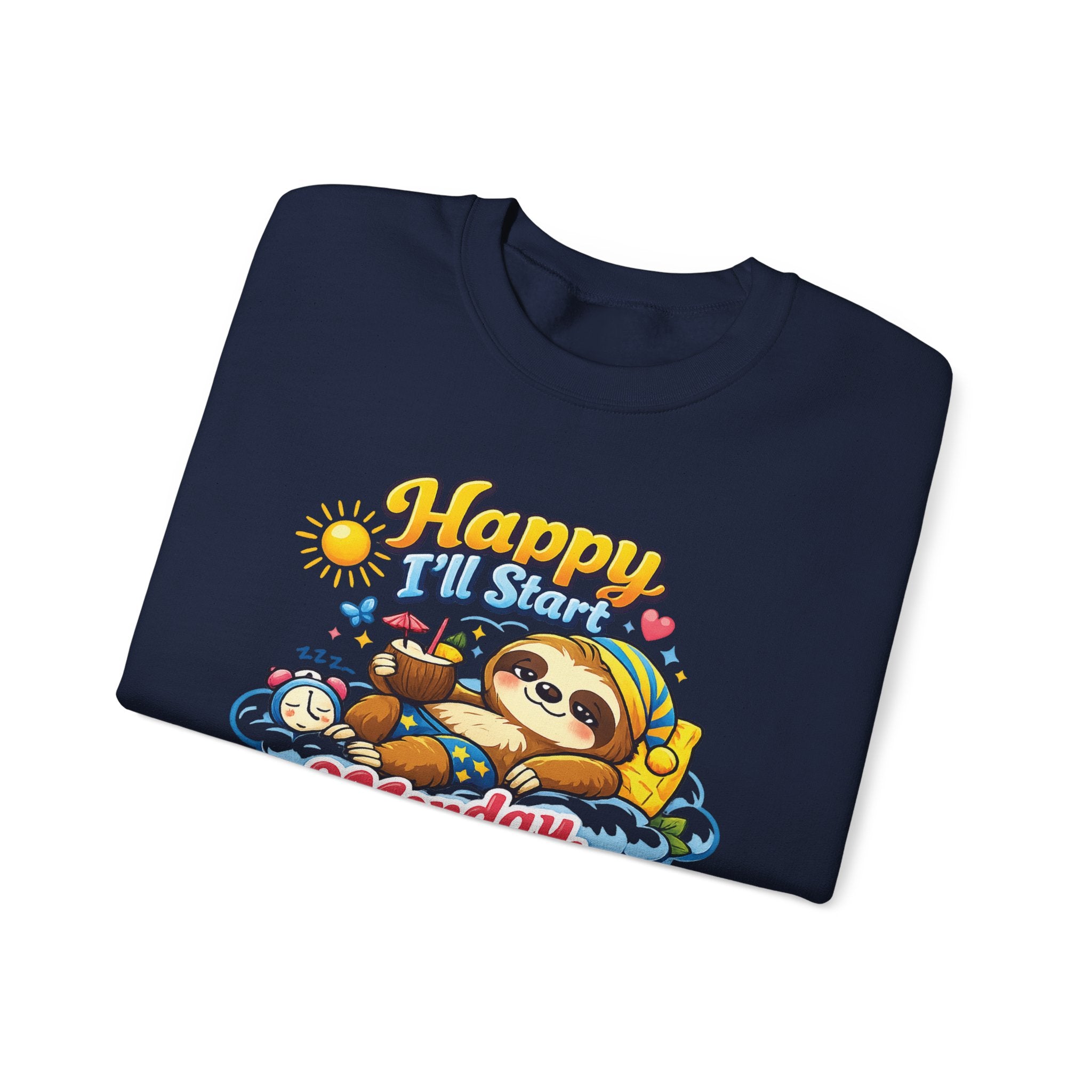 Sunday - Procrastination Sloth Series Sweatshirt