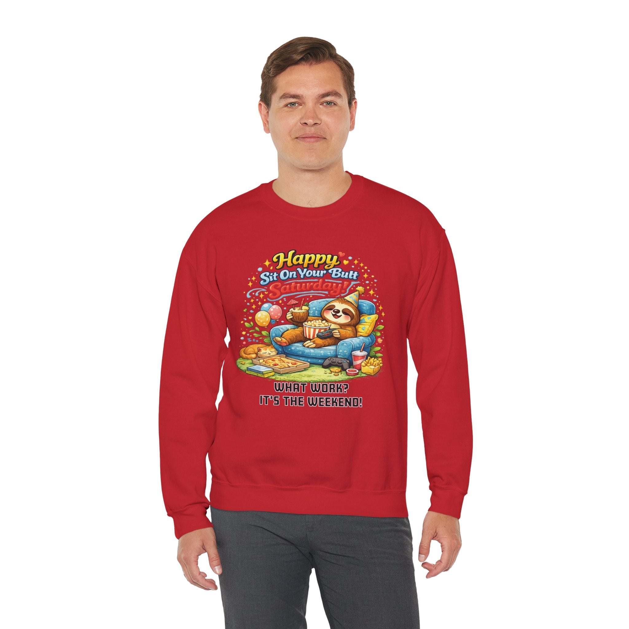 Saturday - Procrastination Sloth Series Sweatshirt