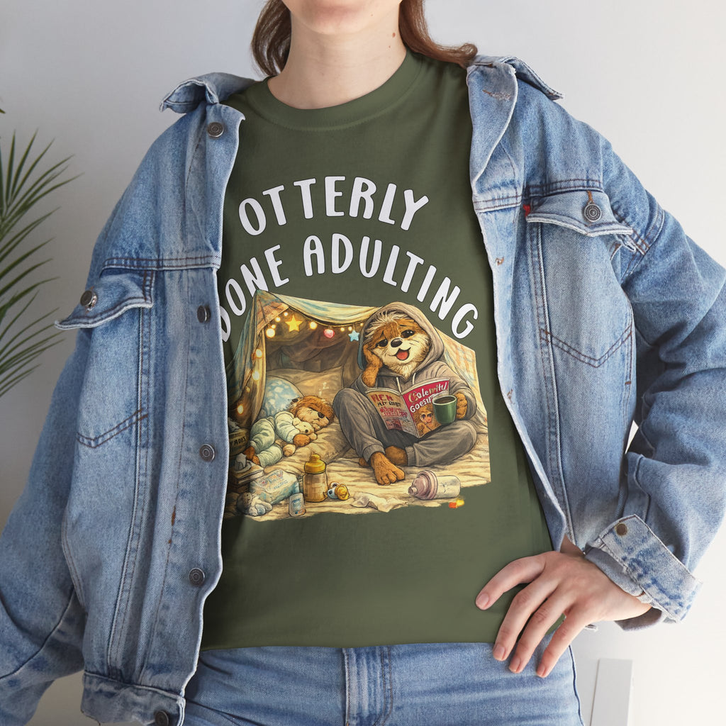 "Otterly Done Adulting" Mom Tee - Otter Series