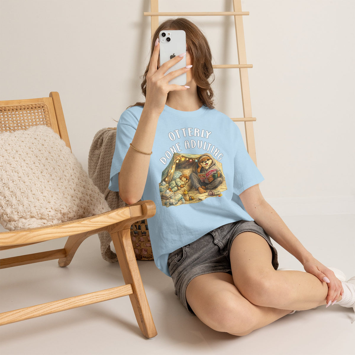 "Otterly Done Adulting" Mom Tee - Otter Series