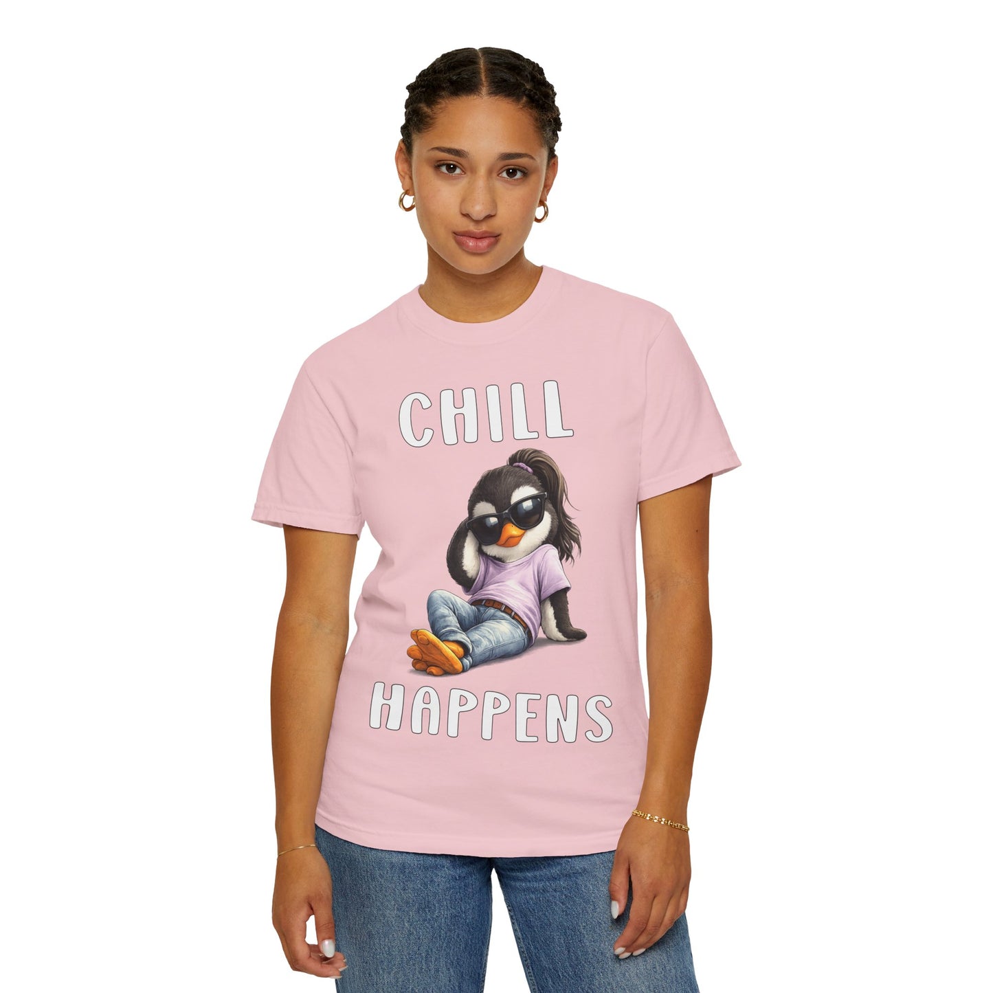 Chill Happens Girl T-shirt - Penguin Series
