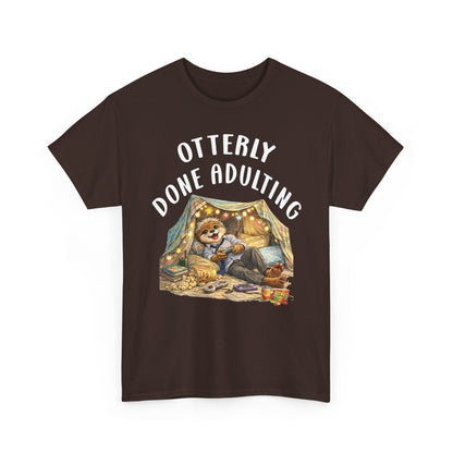 "Otterly Done Adulting" Dad Tee - Otter Series