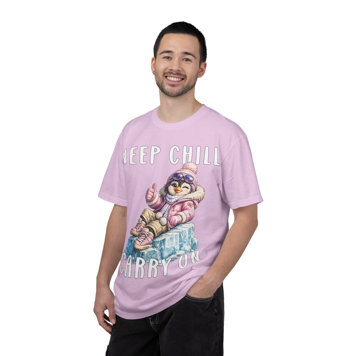 Keep Chill Carry On Girl T-shirt - Penguin Series