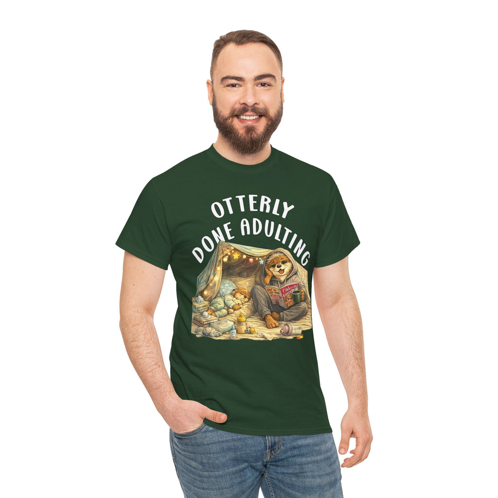 "Otterly Done Adulting" Mom Tee - Otter Series