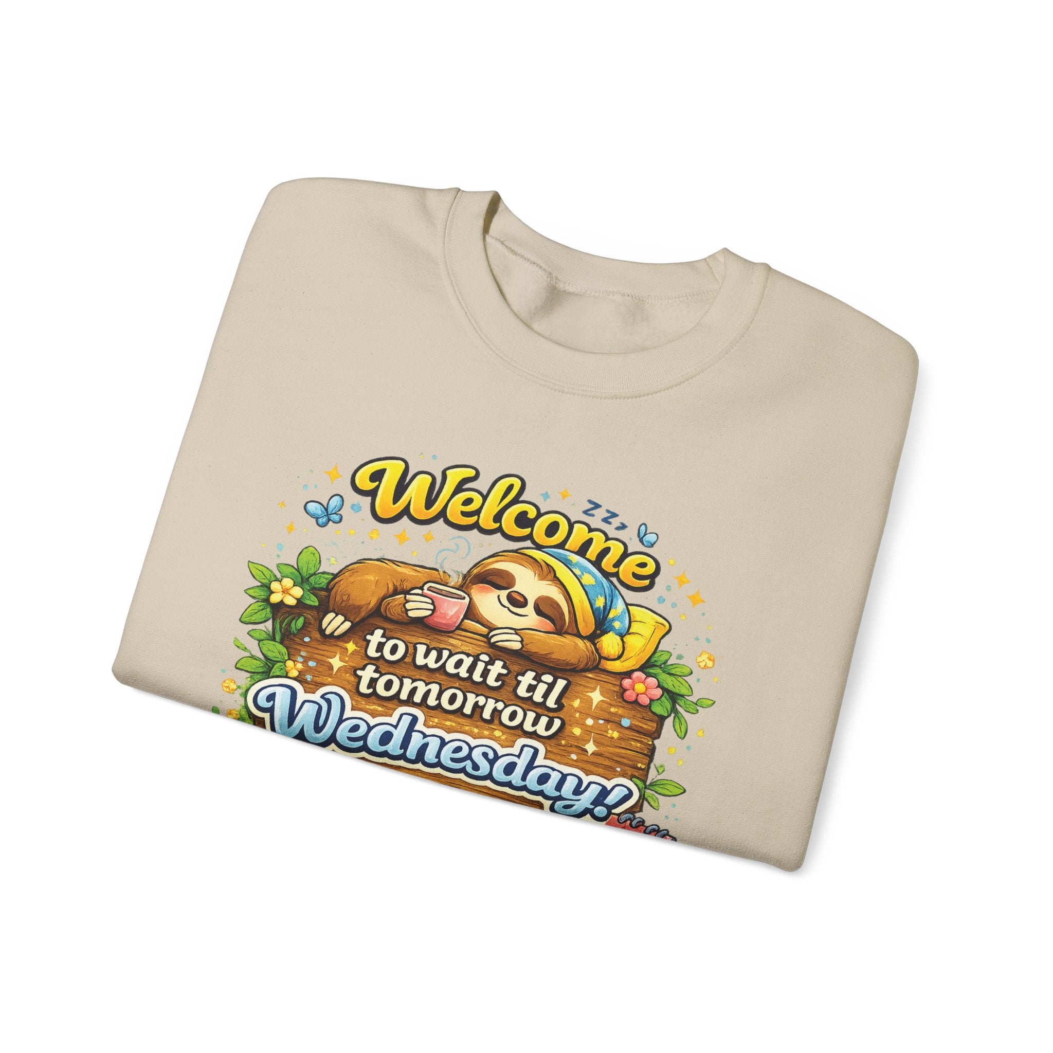 Wednesday - Procrastination Sloth Series Sweatshirt