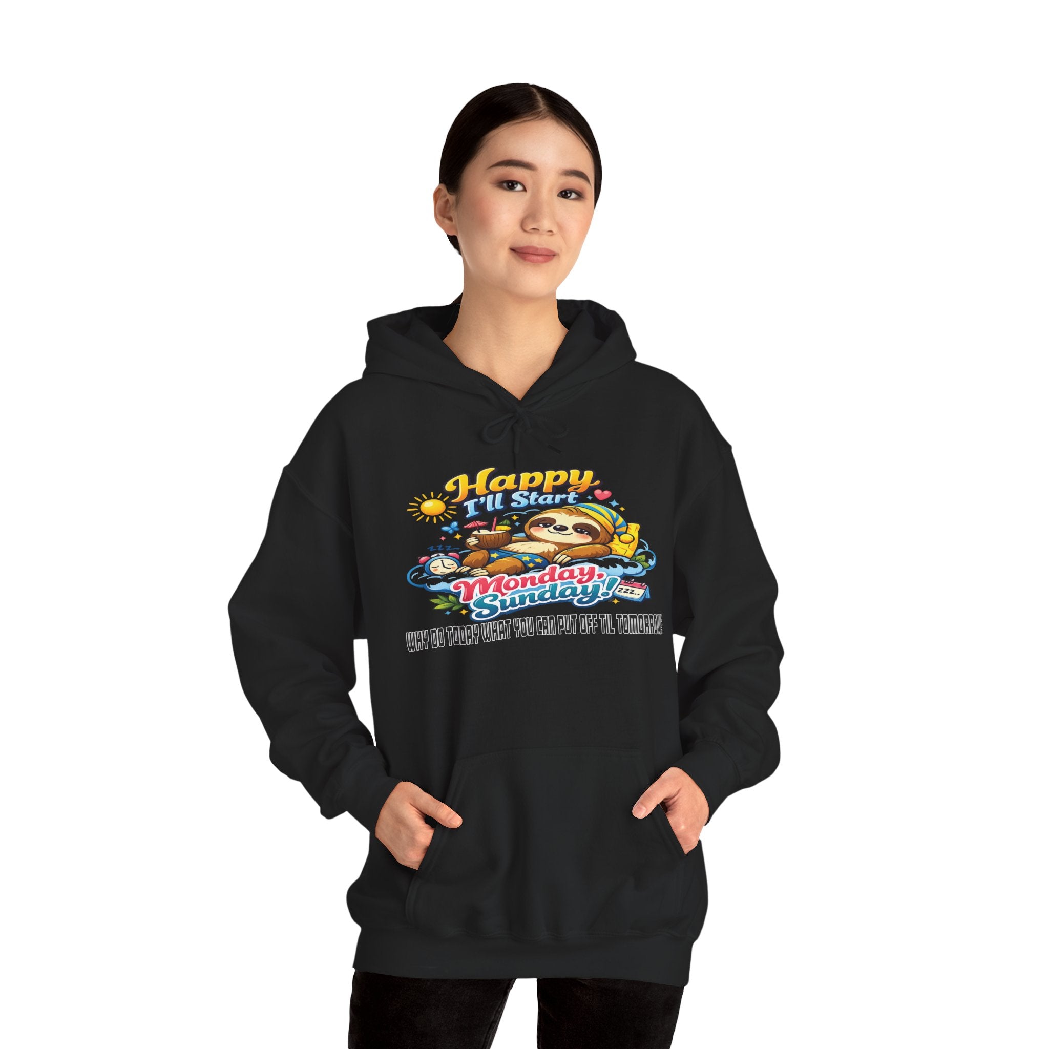 Sunday - Procrastination Sloth Series Hoodie