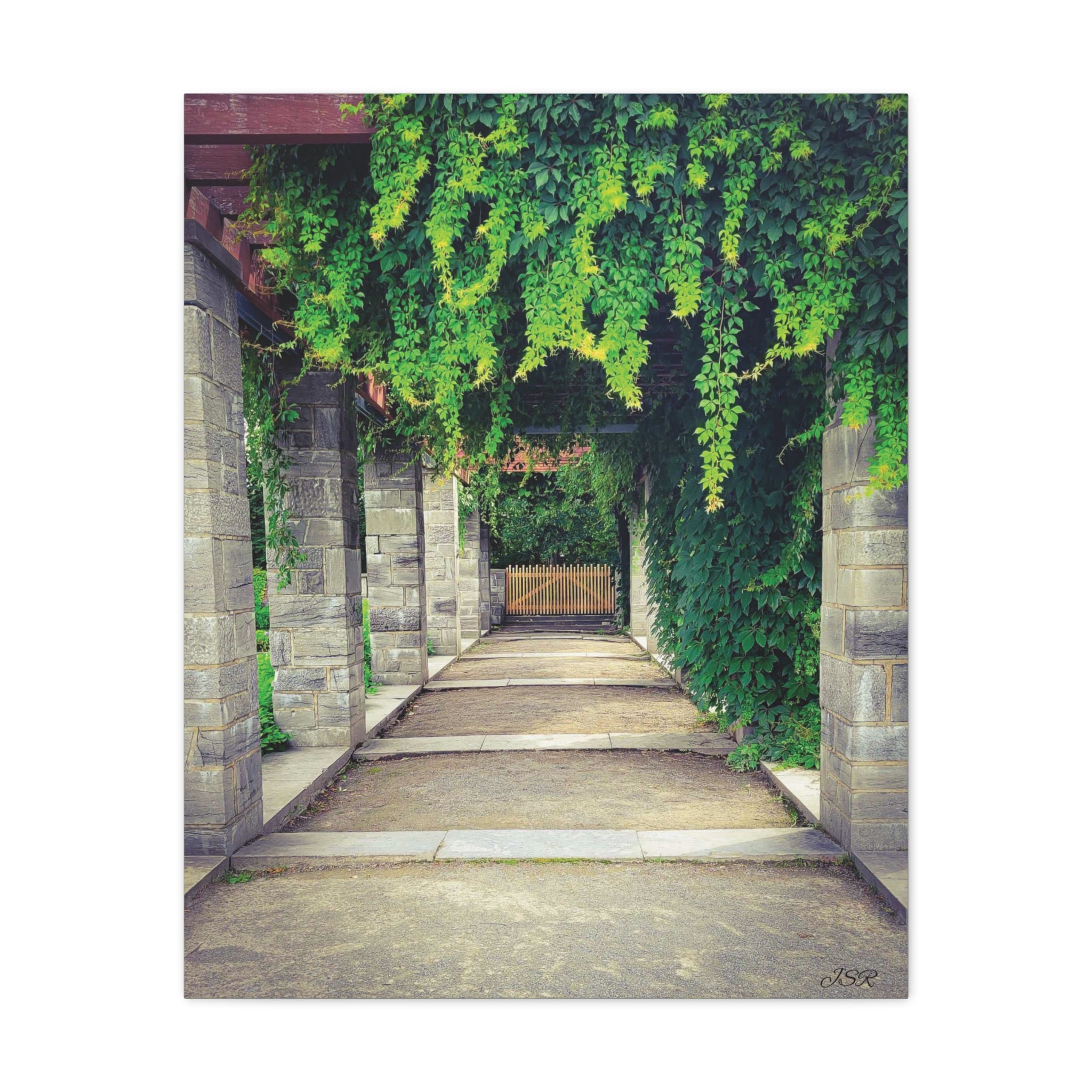 "The Covered Path" photograph on stretched canvas
