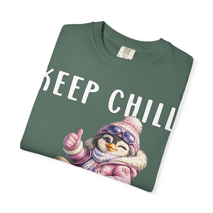 Keep Chill Carry On Girl T-shirt - Penguin Series