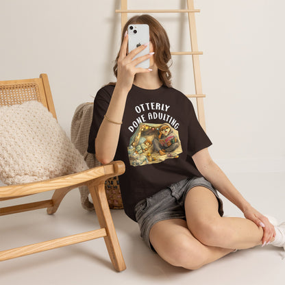 "Otterly Done Adulting" Mom Tee - Otter Series