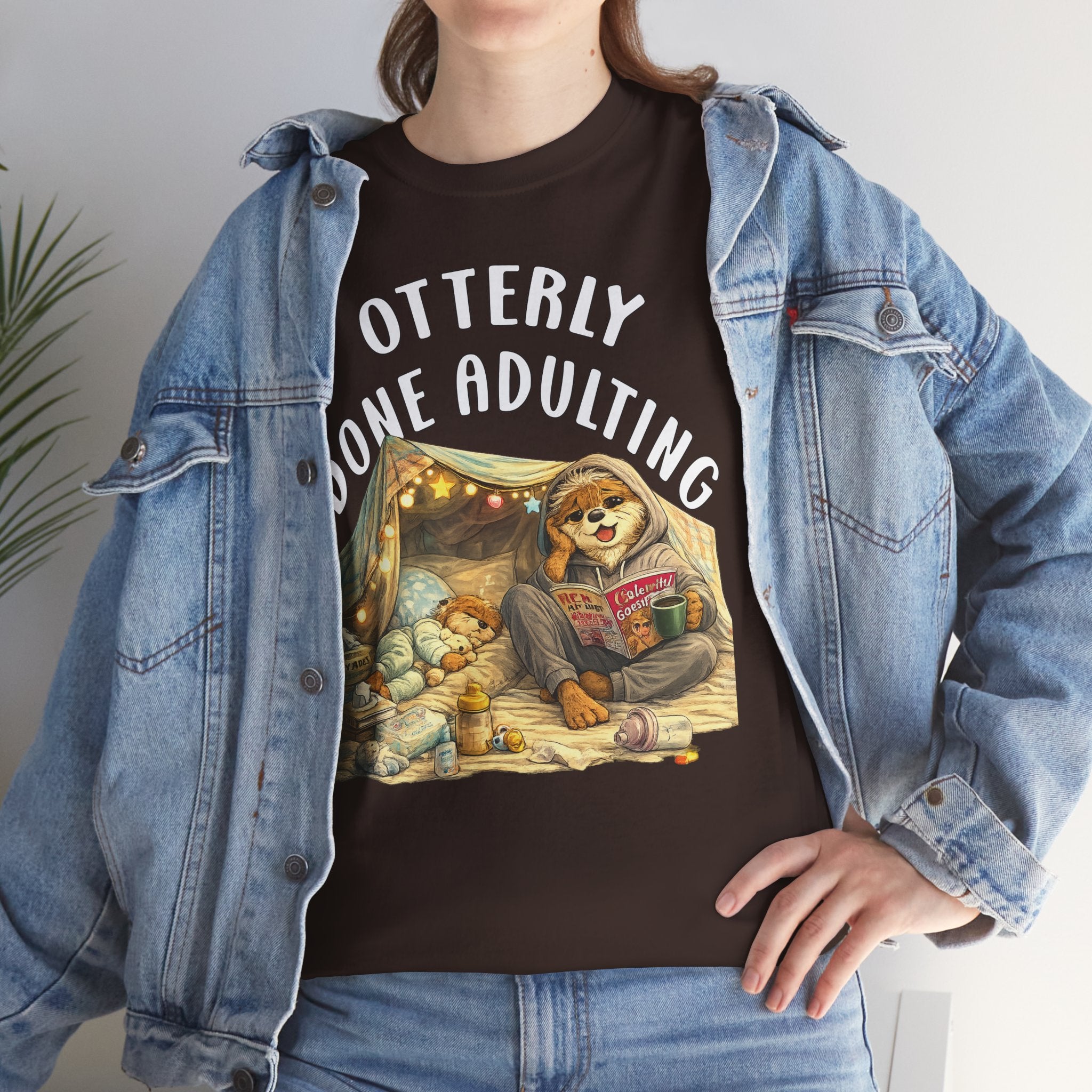 "Otterly Done Adulting" Mom Tee - Otter Series