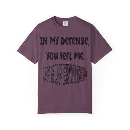 In My Defense I Was Left Unsupervised T-shirt