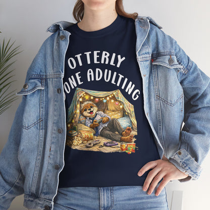 "Otterly Done Adulting" Dad Tee - Otter Series