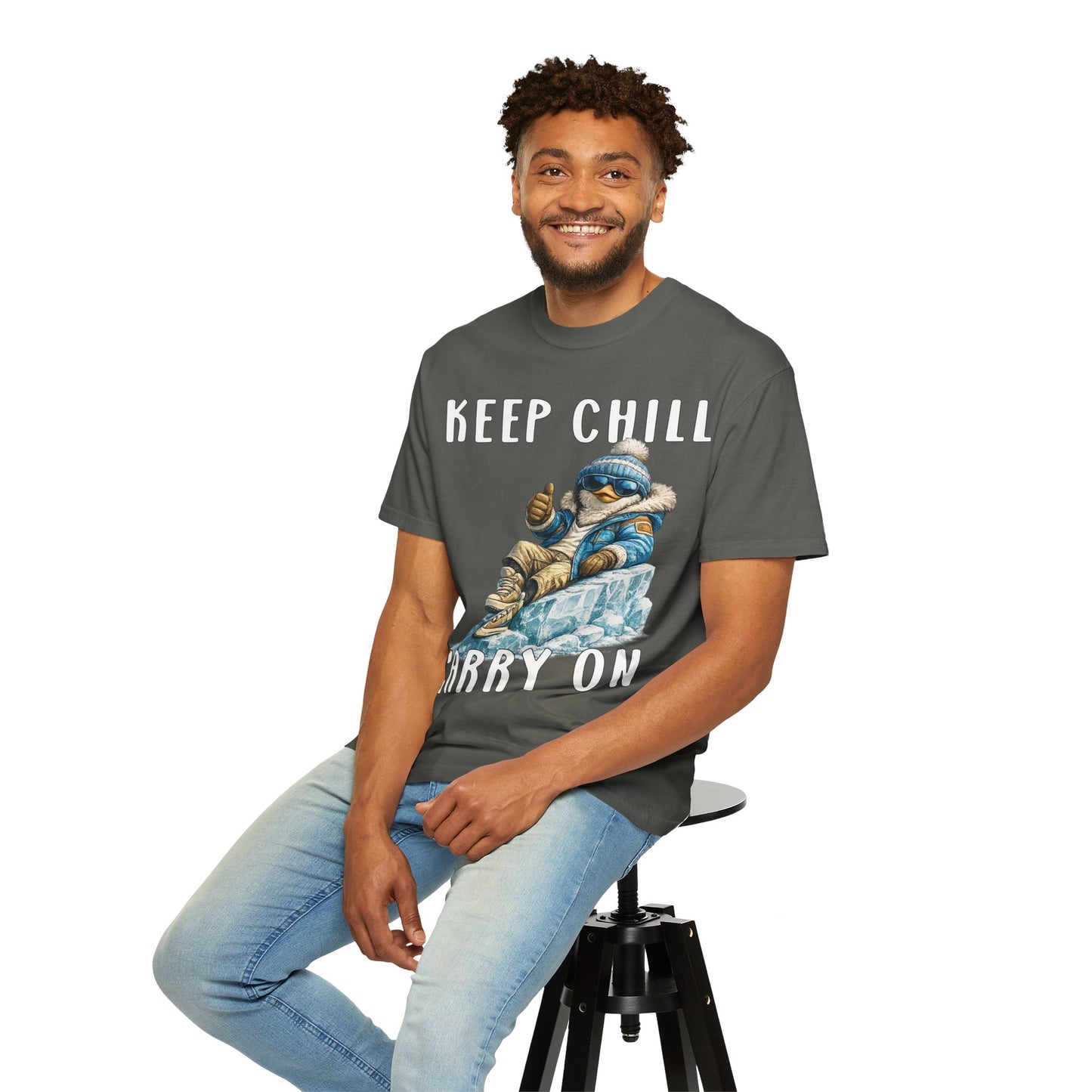 Keep Chill Carry On Boy T-shirt - Penguin Series