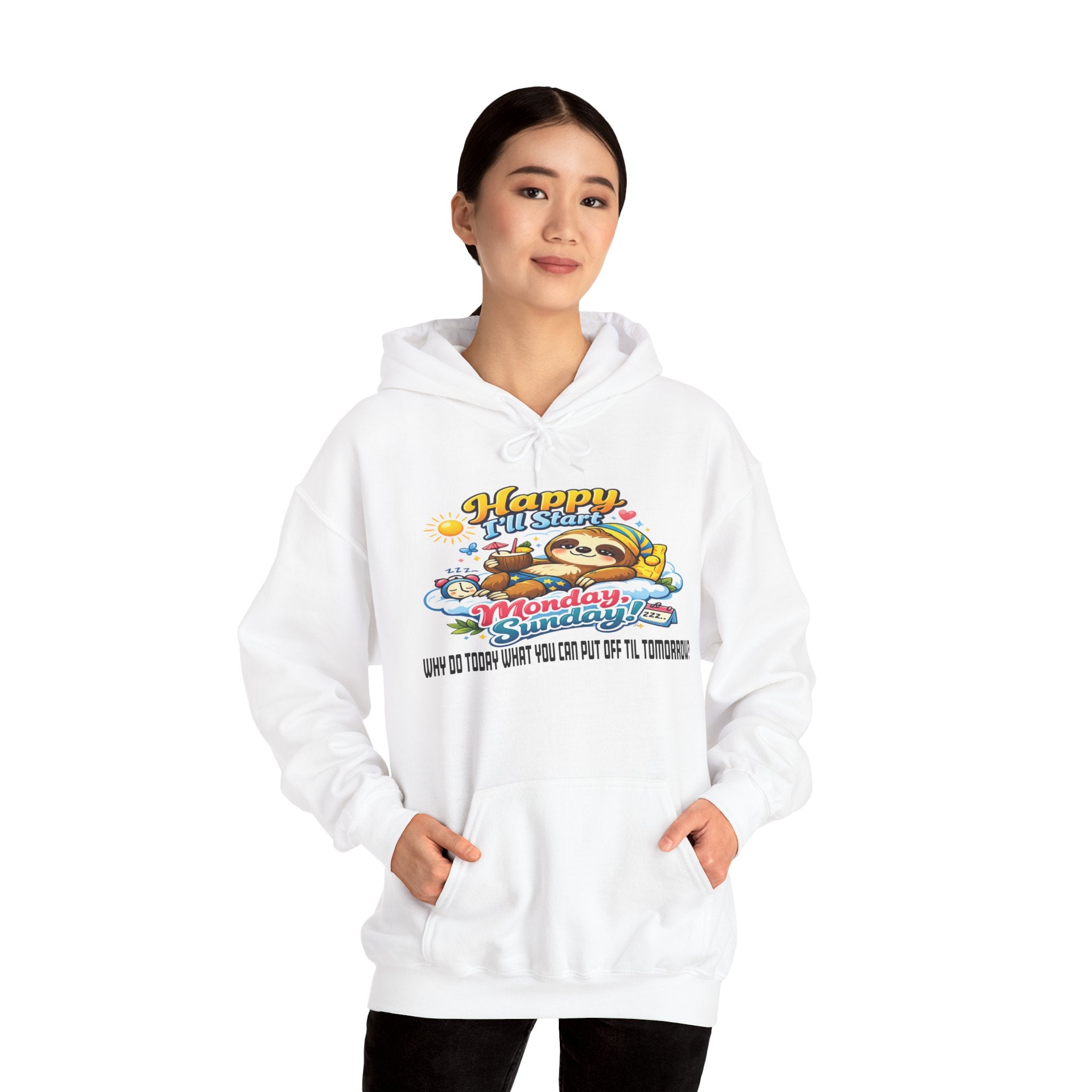 Sunday - Procrastination Sloth Series Hoodie