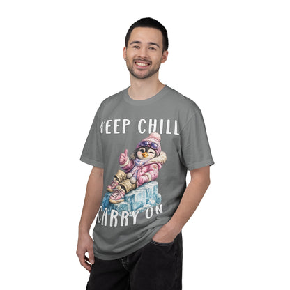 Keep Chill Carry On Girl T-shirt - Penguin Series