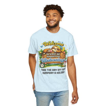 Wednesday - Procrastination Sloth Series T-shirt