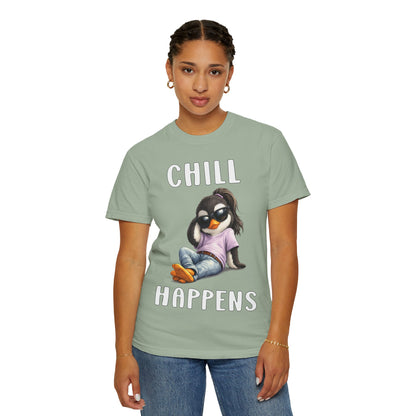Chill Happens Girl T-shirt - Penguin Series
