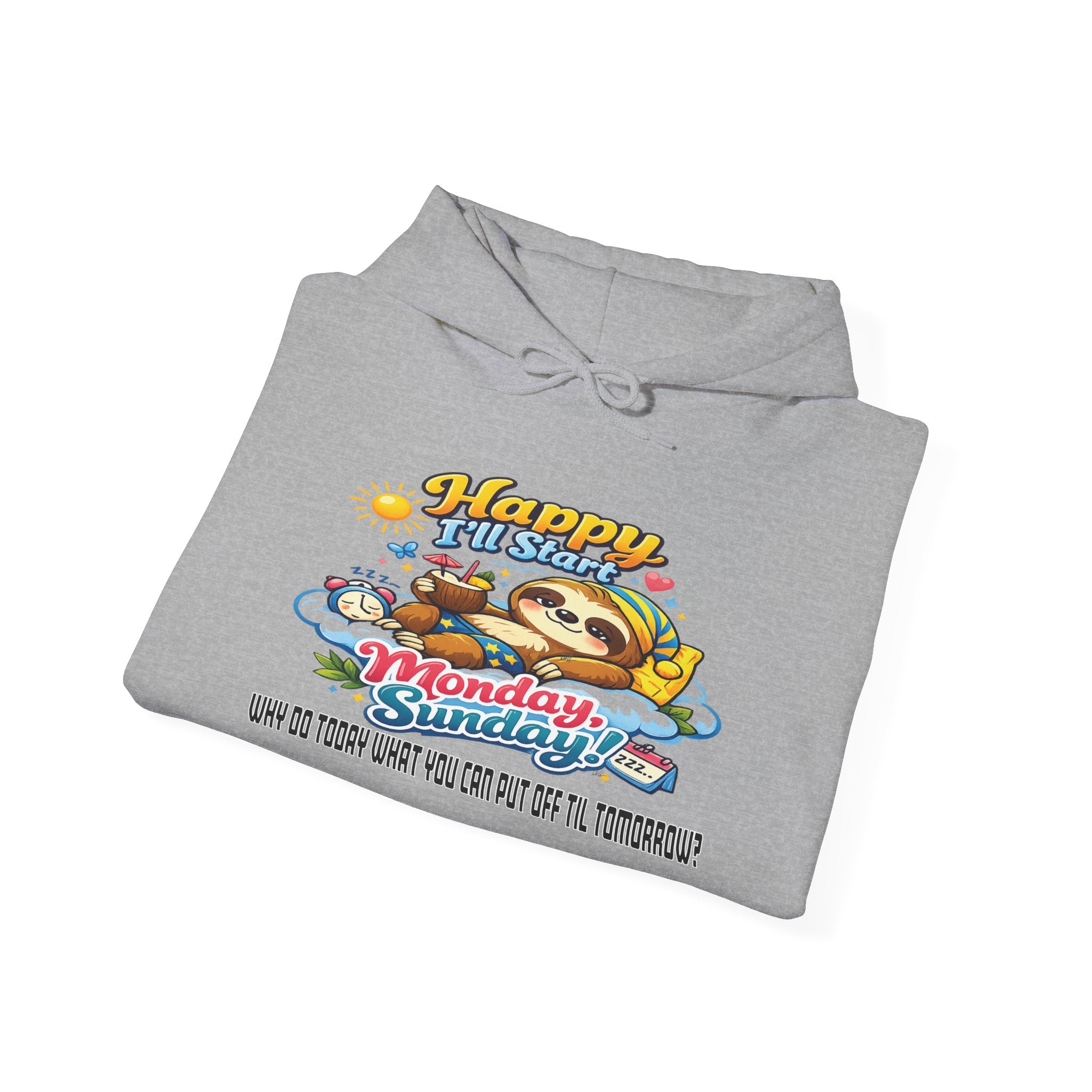 Sunday - Procrastination Sloth Series Hoodie