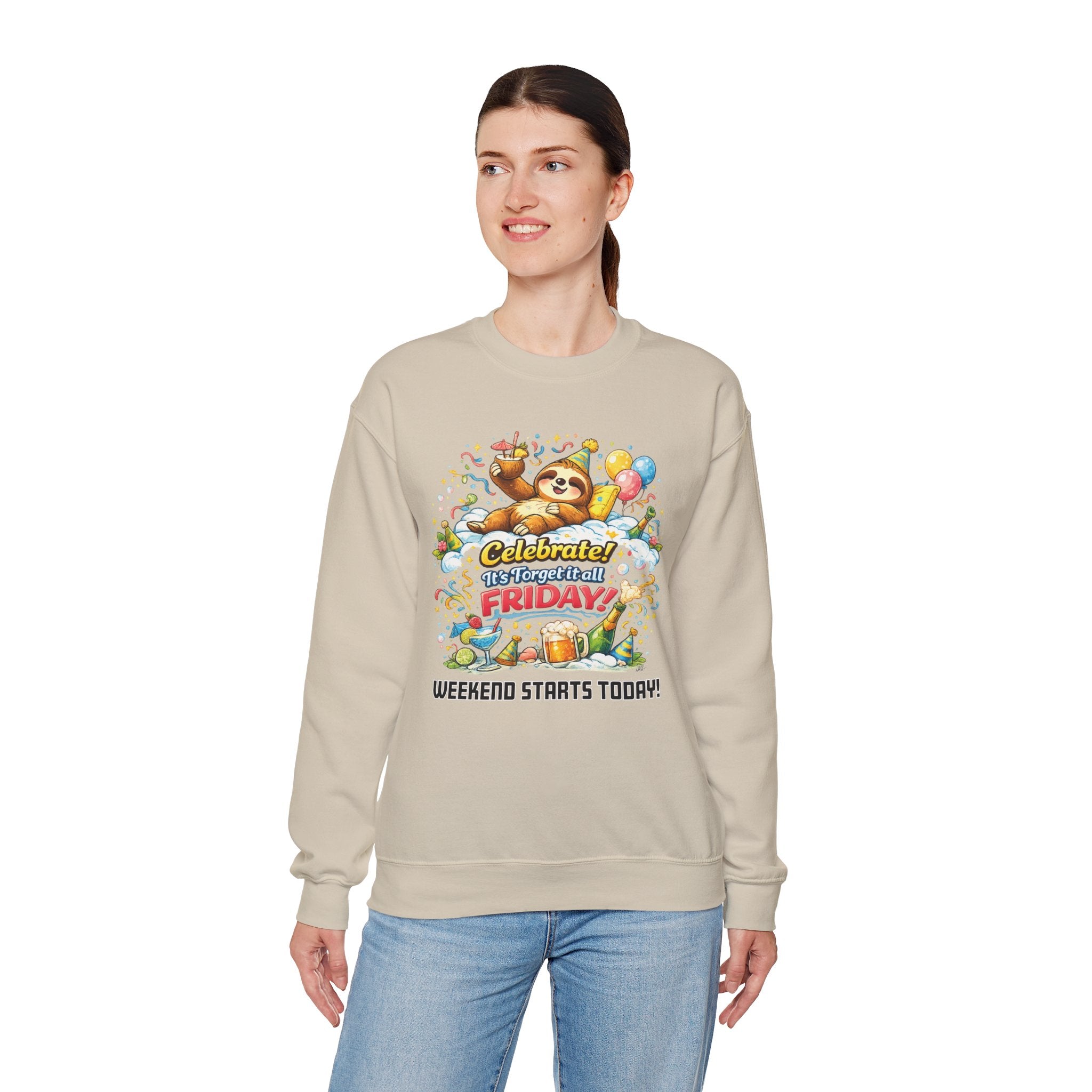 Friday - Procrastination Sloth Series Sweatshirt
