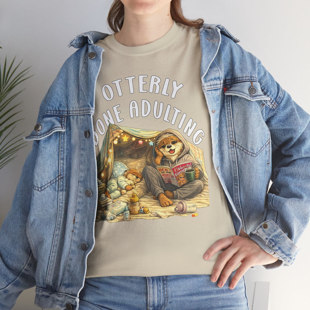 "Otterly Done Adulting" Mom Tee - Otter Series