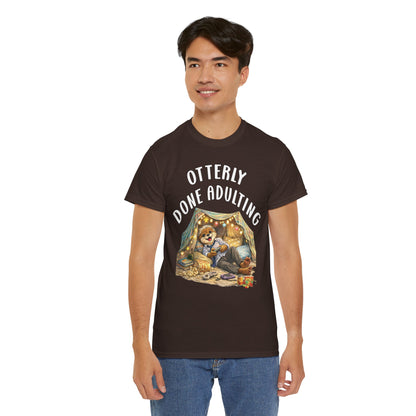"Otterly Done Adulting" Dad Tee - Otter Series